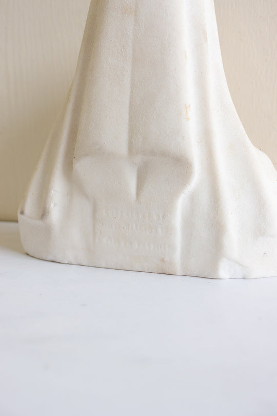 antique French stone bust, “St. Therèse de Lisieux”