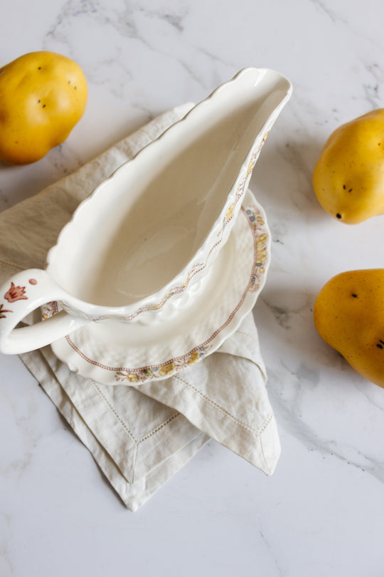 midcentury copeland spode "buttercup" gravy boat
