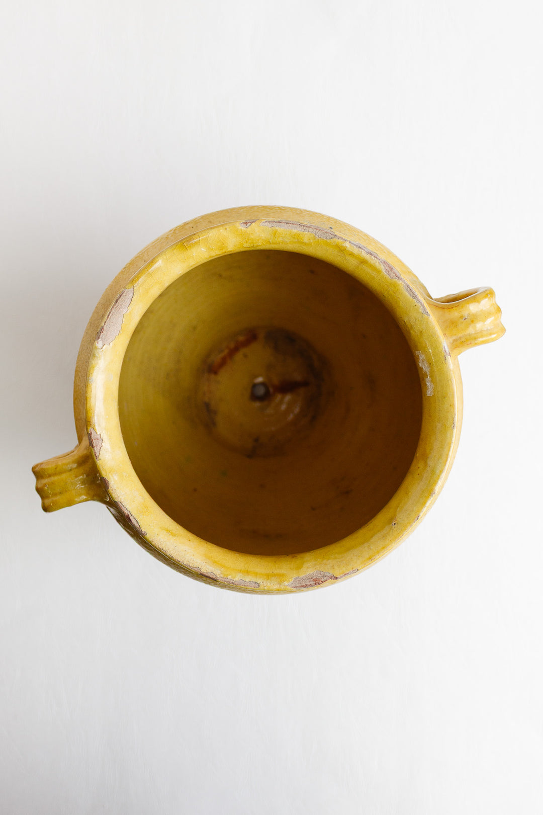 antique french earthenware golden pitcher