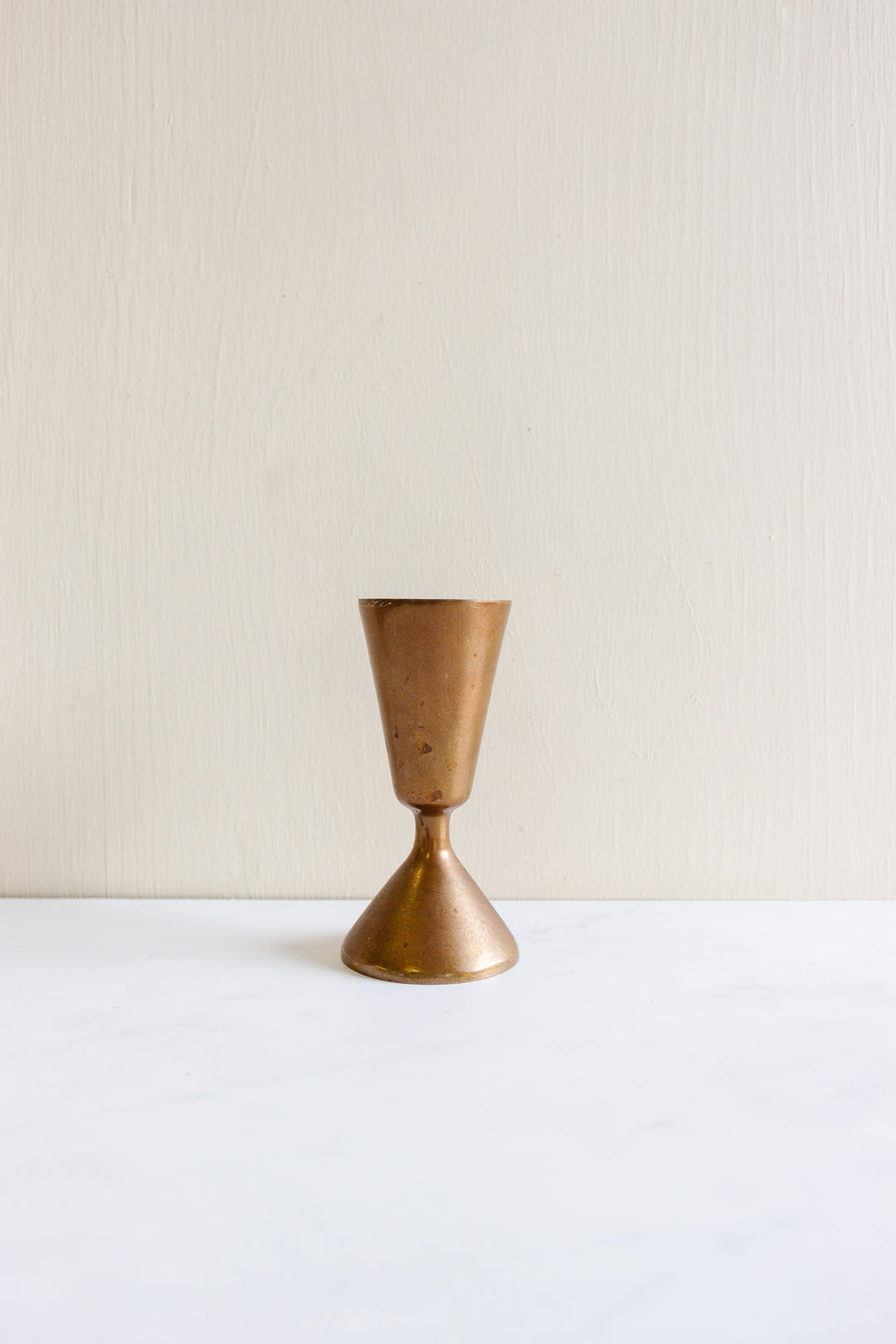 petite midcentury French brass bud vase