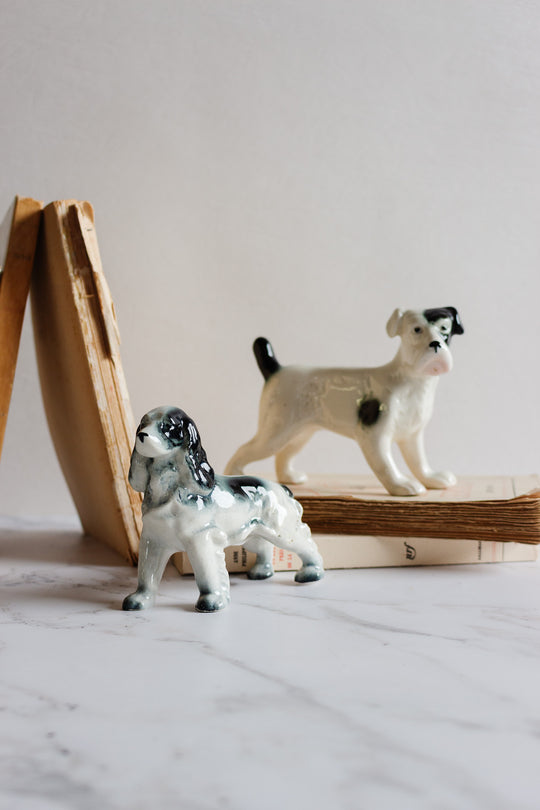 antique french porcelain dog pair