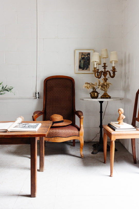 vintage french marble top bistro table with cast iron base