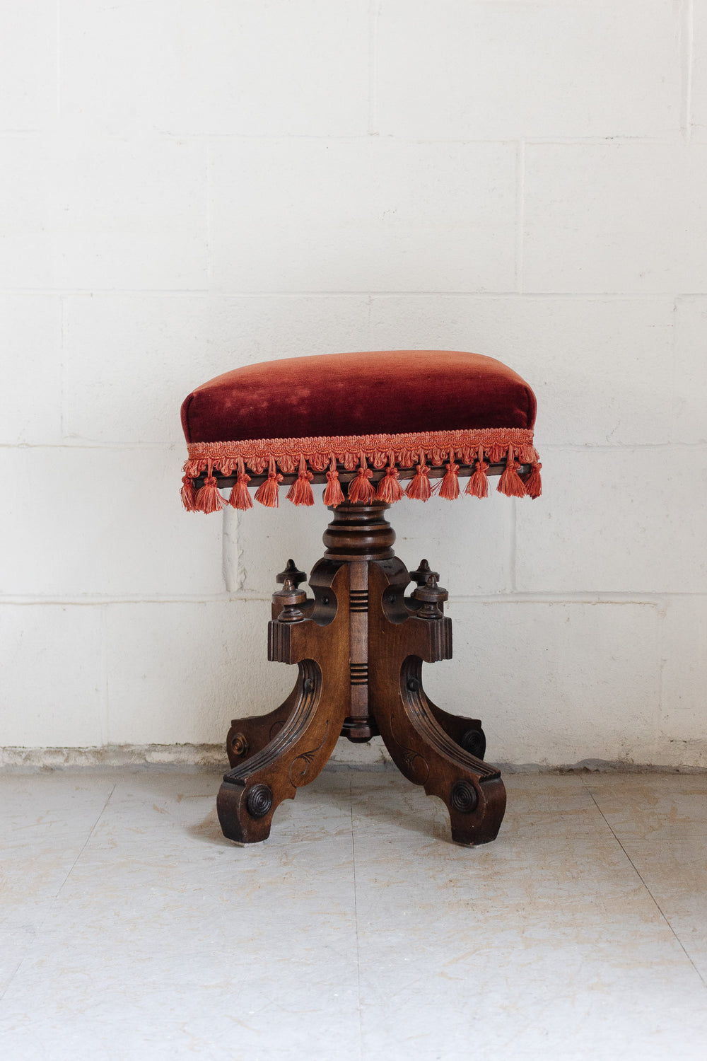 antique victorian eastlake  piano stool
