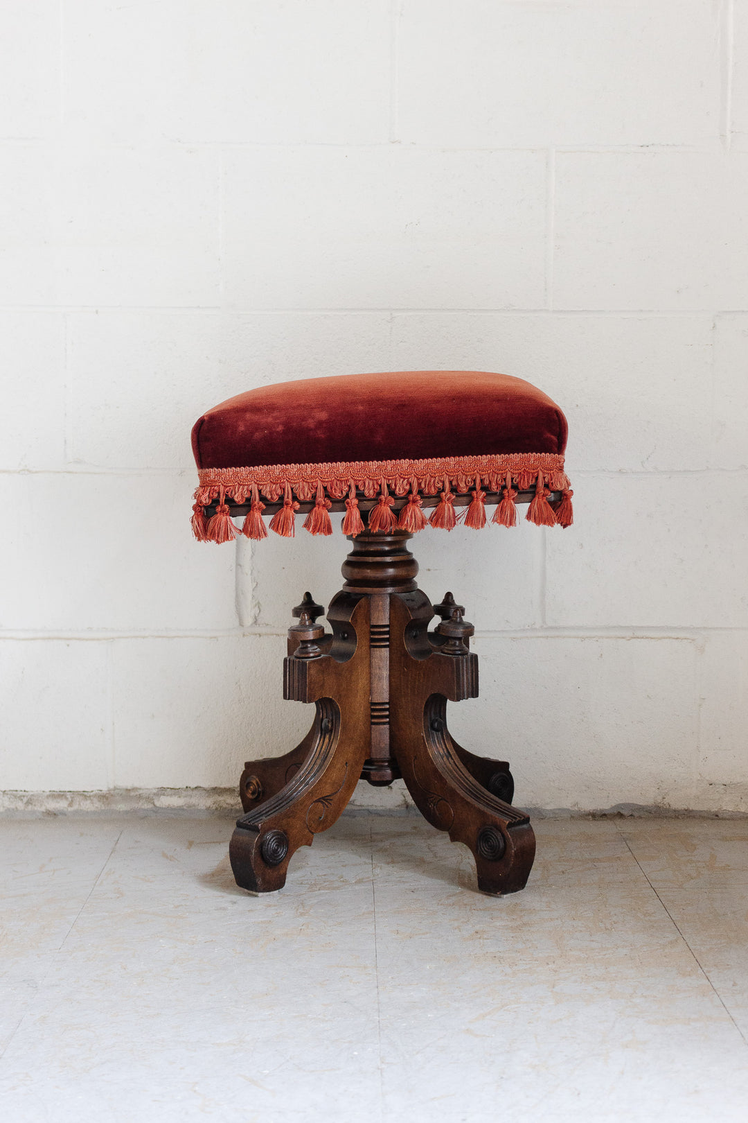 antique victorian eastlake  piano stool