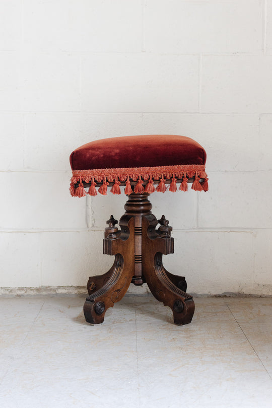 antique victorian eastlake  piano stool