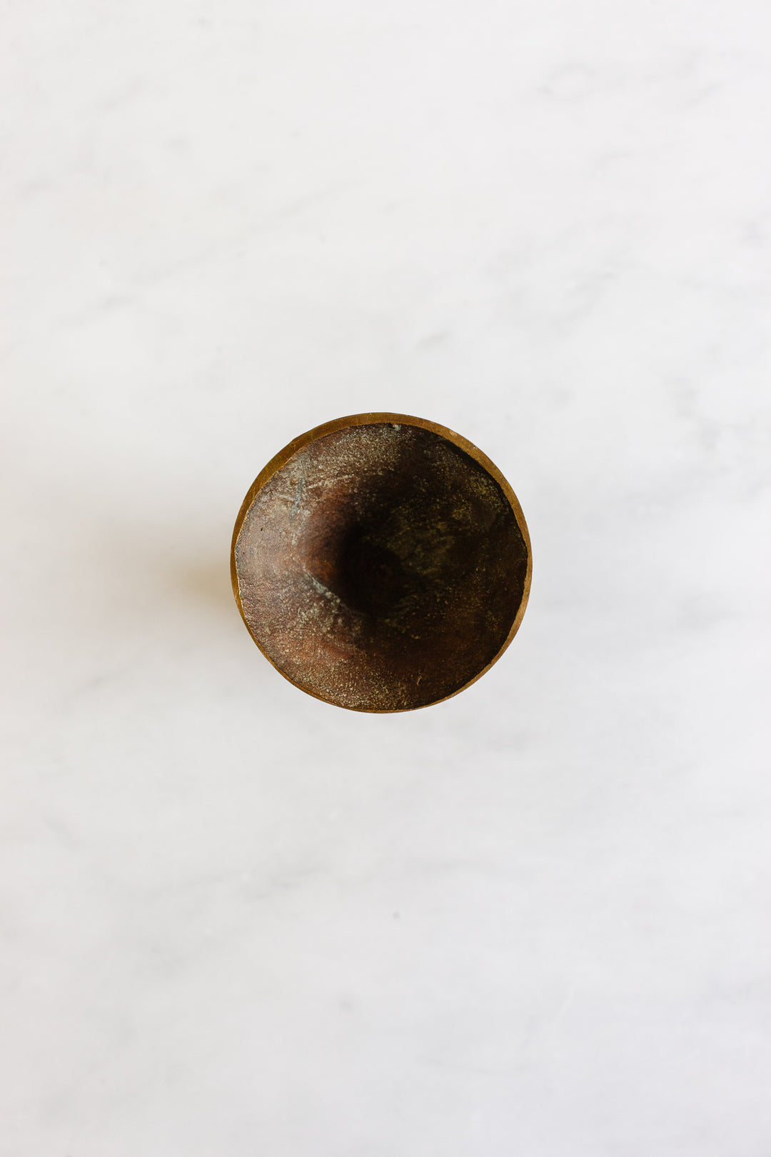 petite midcentury French brass bud vase