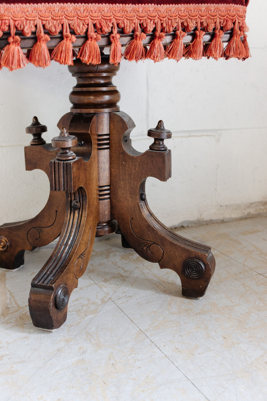 antique victorian eastlake  piano stool