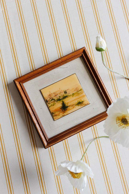 vintage English gloss tile artwork