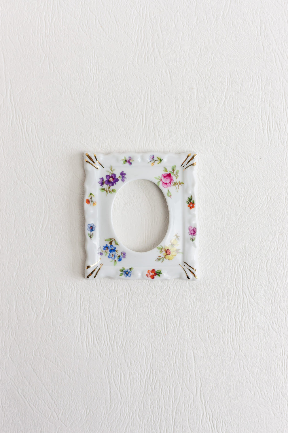 vintage limoges porcelain floral photo frame