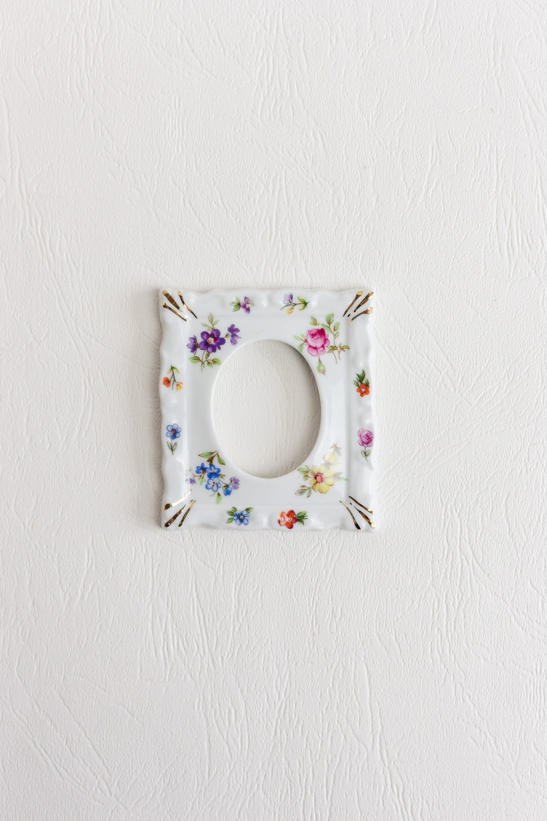 vintage limoges porcelain floral photo frame