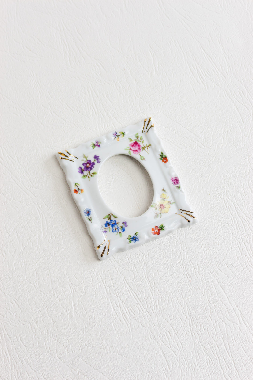 vintage limoges porcelain floral photo frame