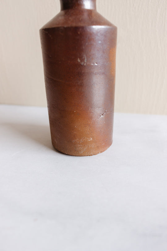 set of antique european stoneware bottles