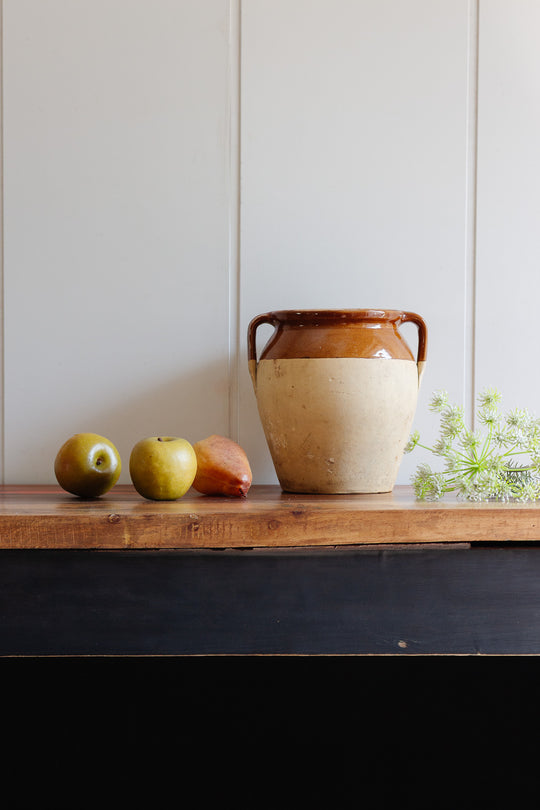 vintage french Provençal stoneware vessel