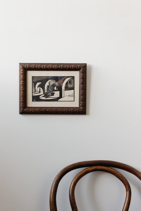 1934 french signed woodblock print