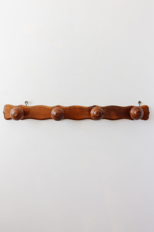 antique french 4 prong wood patère