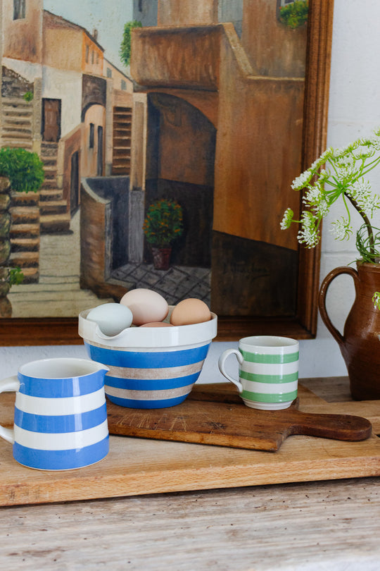 TG green and co 1930s cornishware striped set
