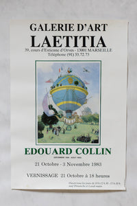 galerie d'art laeticia - edouard collin 1983 exhibition poster