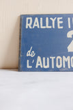 vintage french hand painted car rally signs