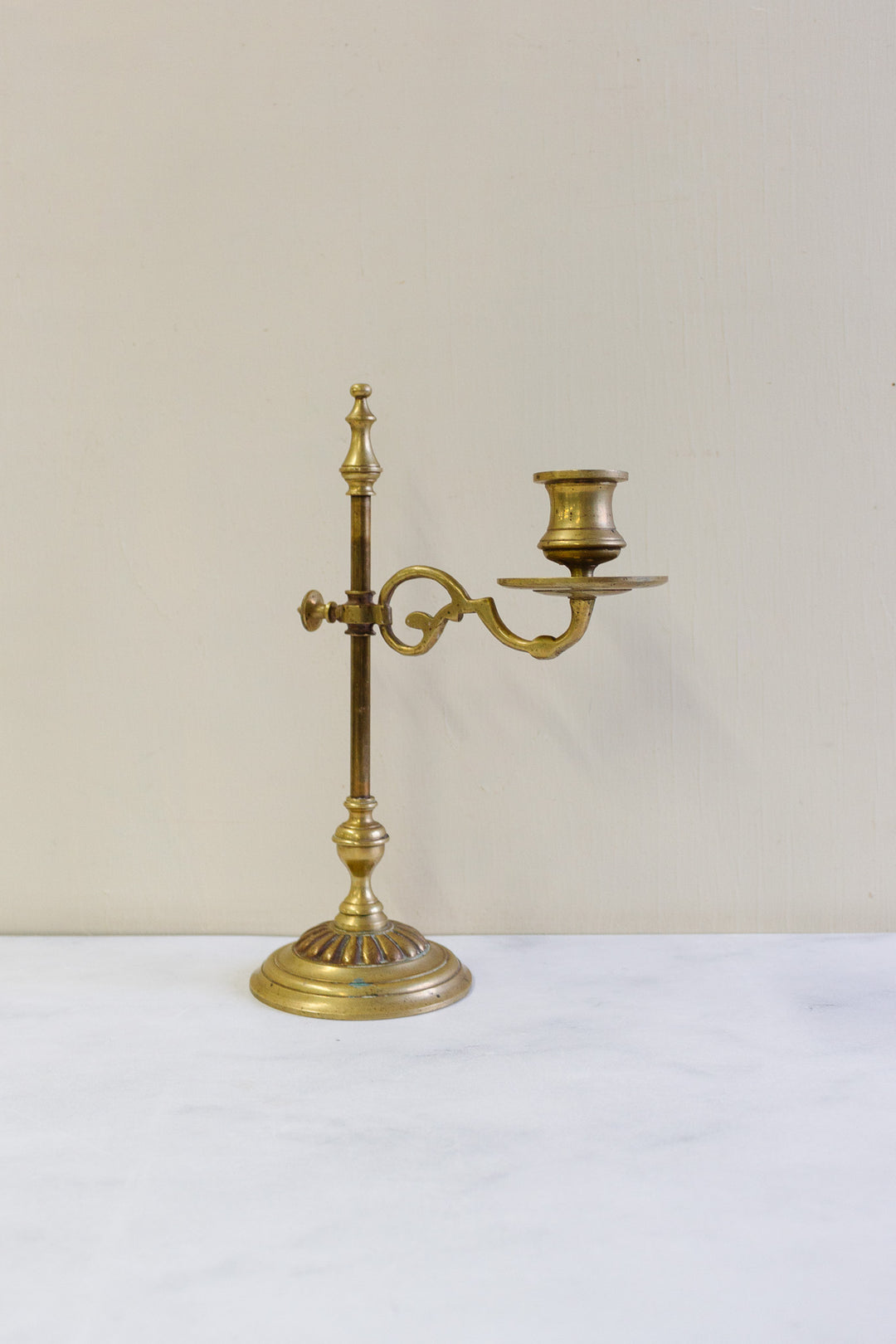19th century french brass cantilever piano candlesticks, set of 2