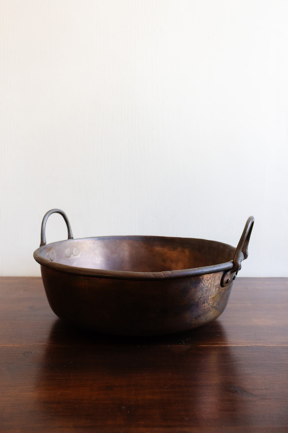 antique french large copper jam pot