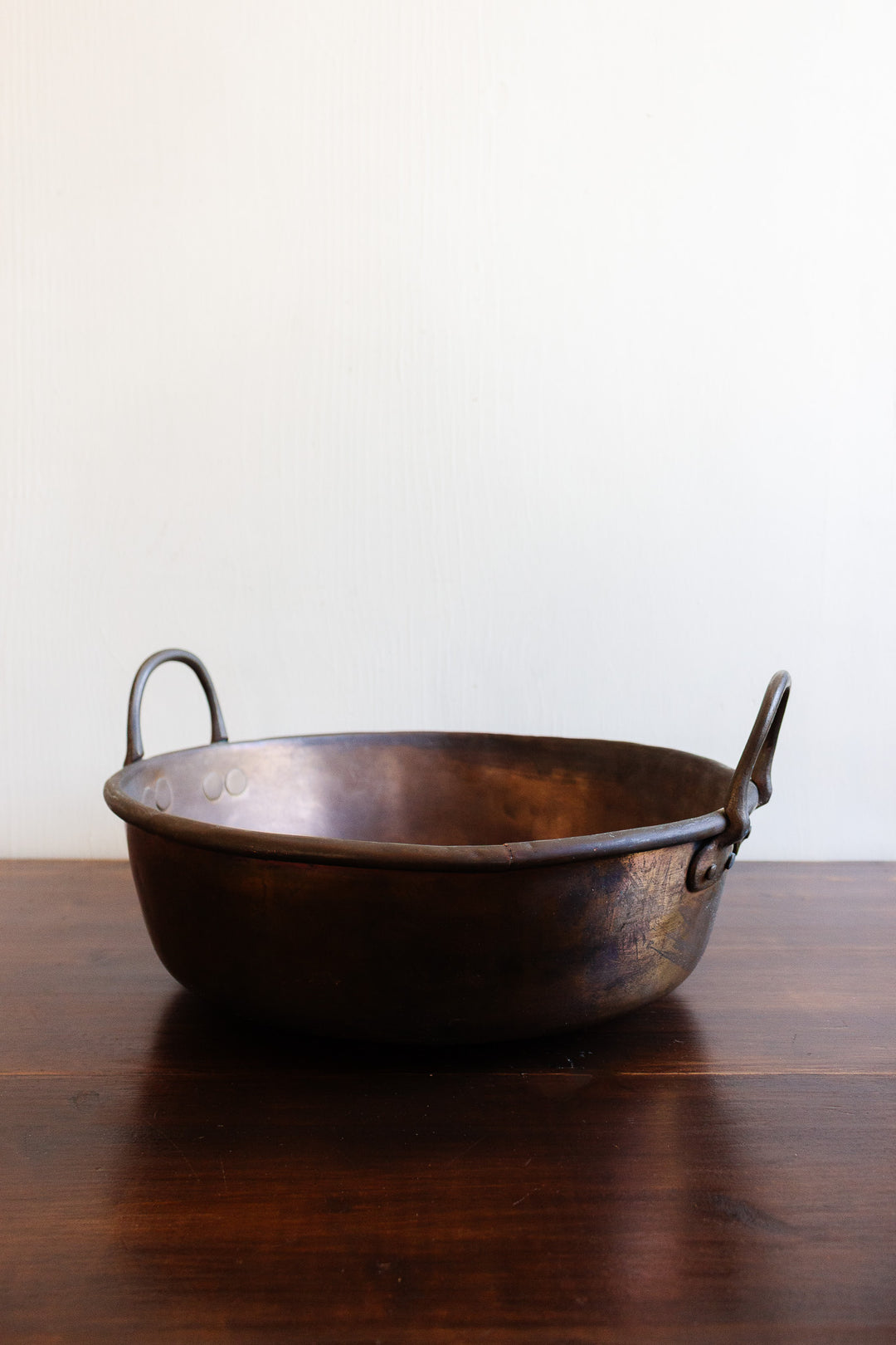antique french large copper jam pot