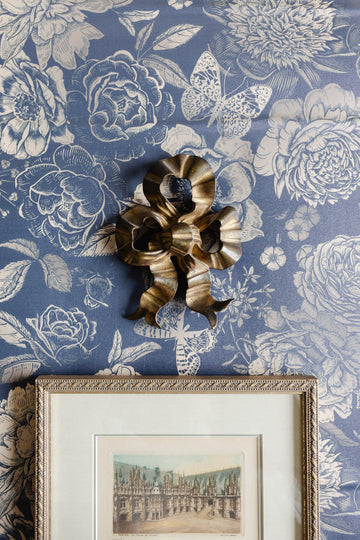 antique french oversized brass bow