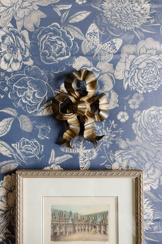 antique french oversized brass bow