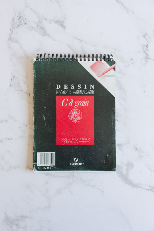 vintage french artist sketchbook