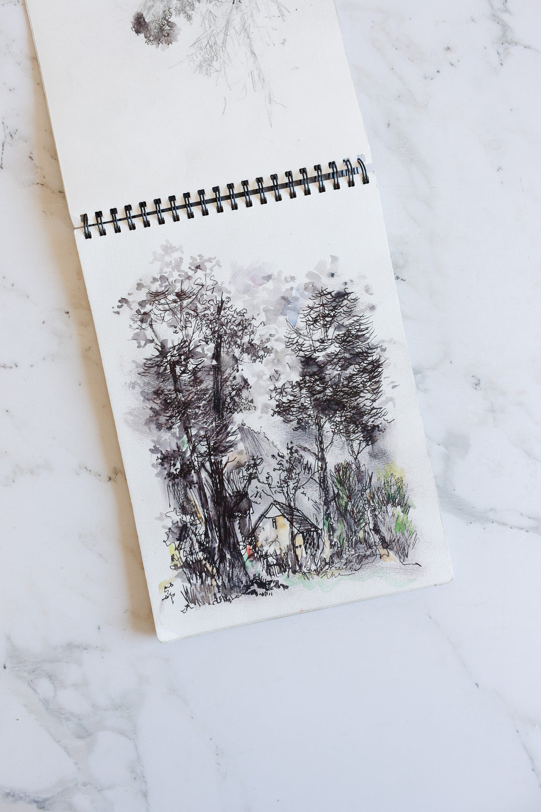 vintage french artist sketchbook