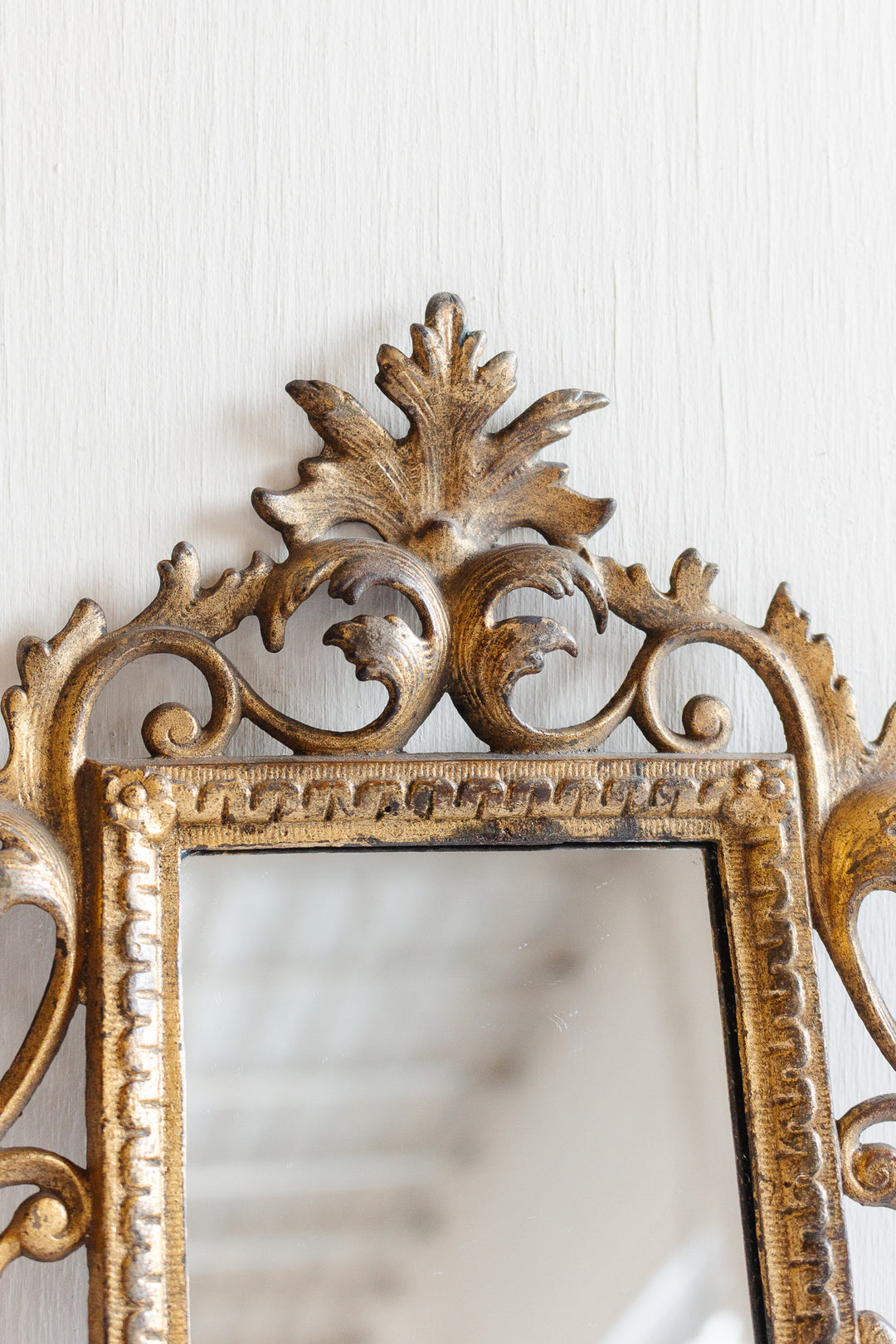 vintage french rococo style petite gilt ormolu mirror