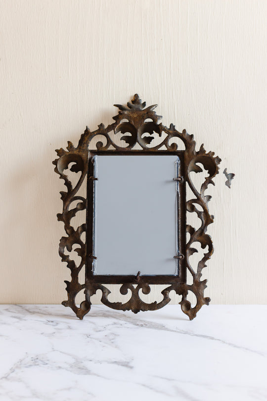 vintage french rococo style petite gilt ormolu mirror