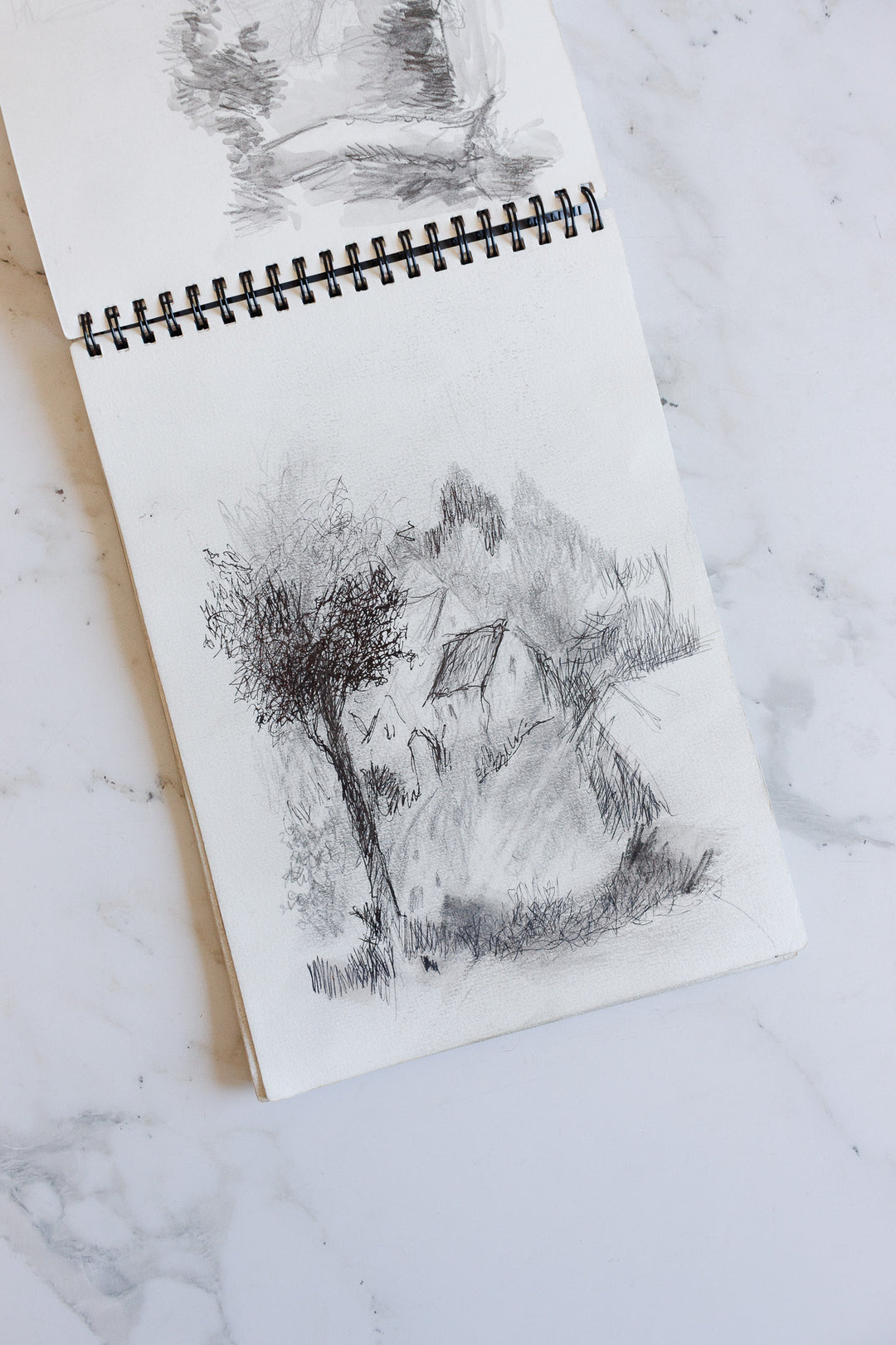vintage french artist sketchbook