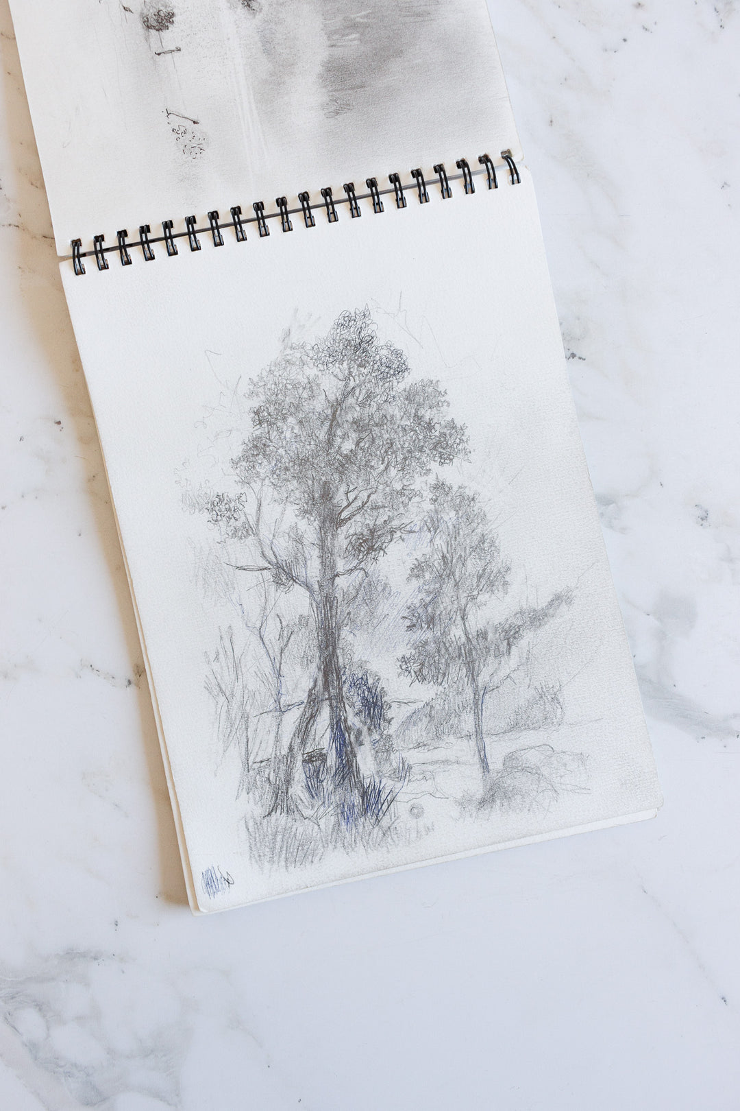 vintage french artist sketchbook
