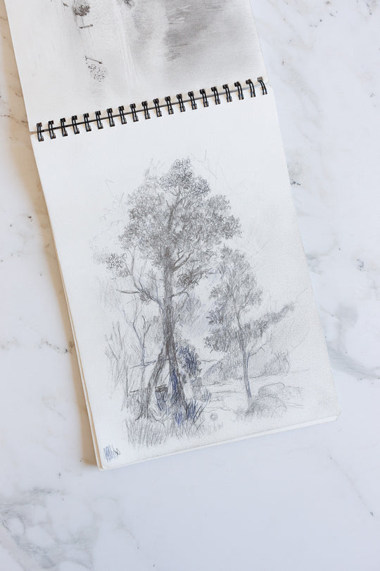 vintage french artist sketchbook