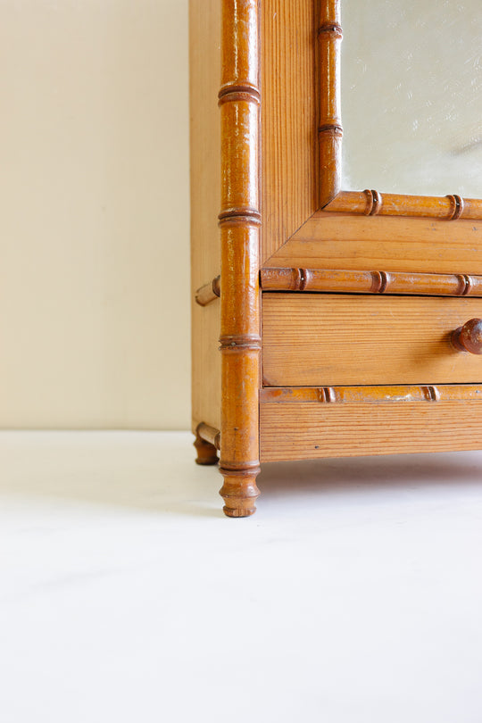 turn of the century French salesman sample faux bamboo armoire