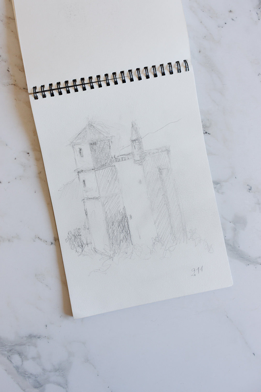 vintage french artist sketchbook