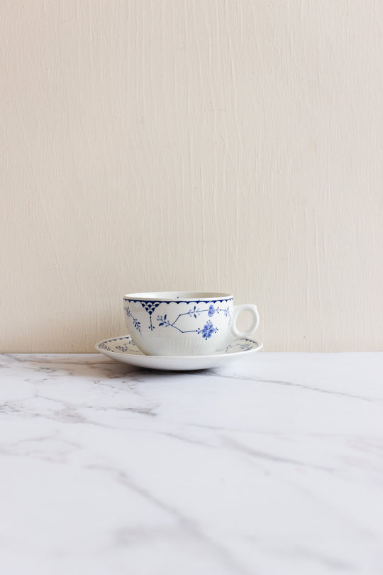 antique Furnivals England blue and white set