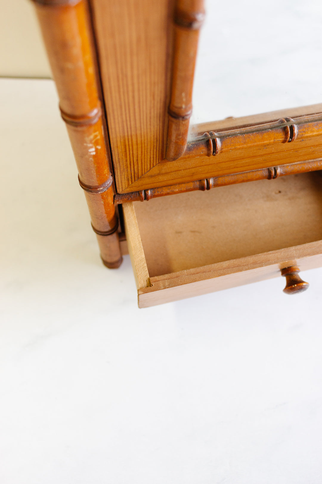 turn of the century French salesman sample faux bamboo armoire