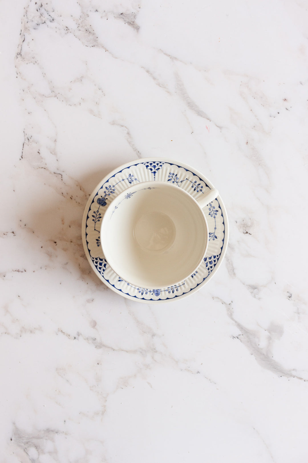 antique Furnivals England blue and white set