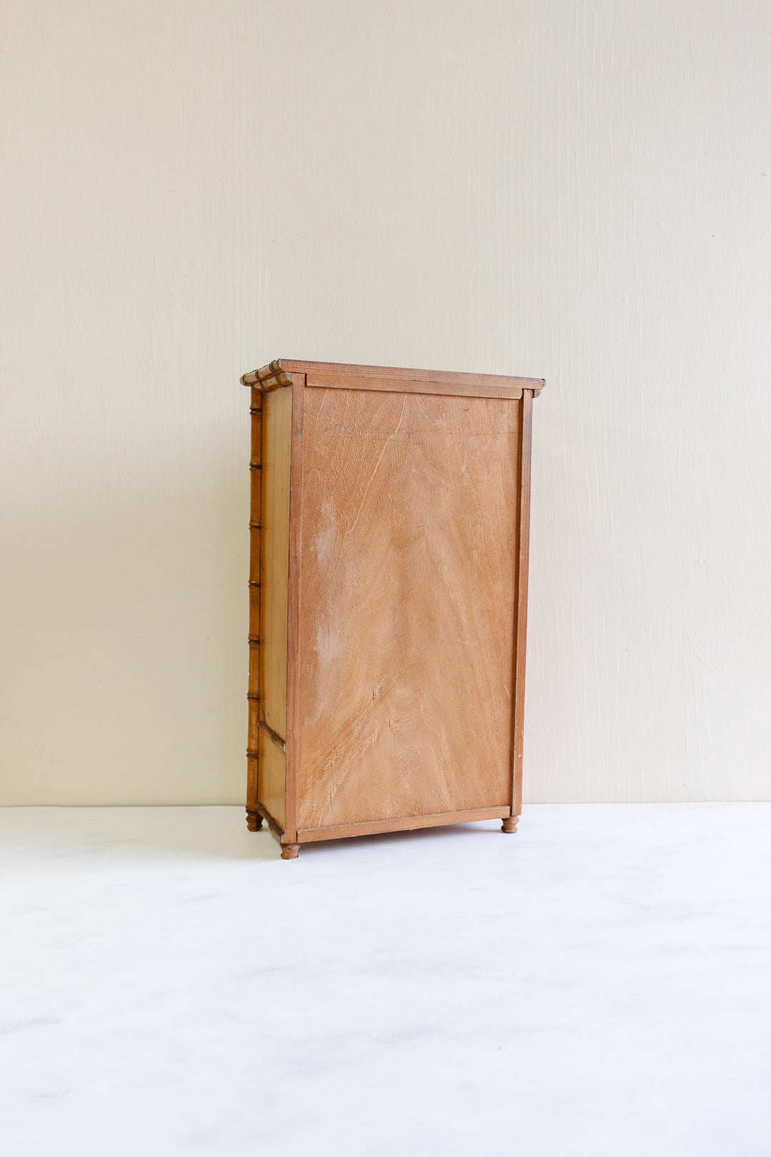 turn of the century French salesman sample faux bamboo armoire
