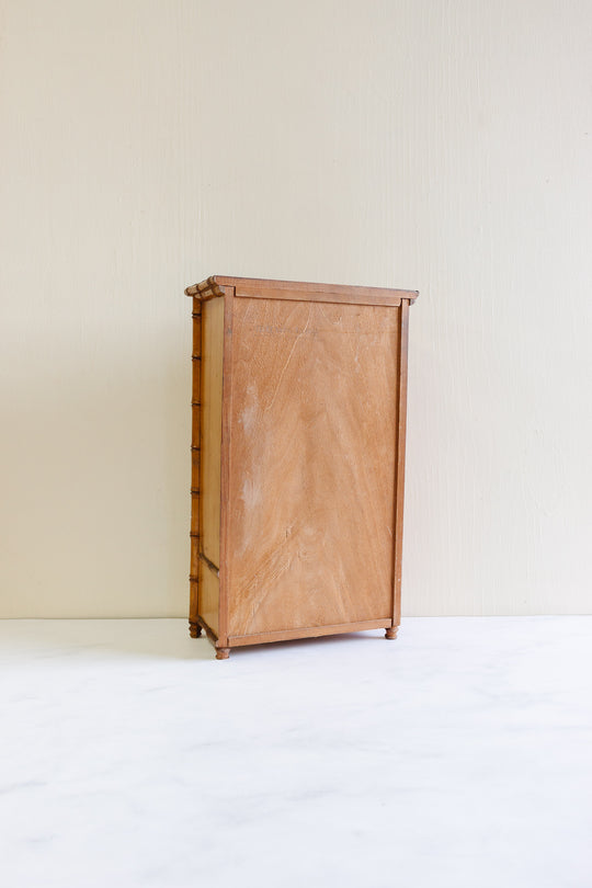 turn of the century French salesman sample faux bamboo armoire