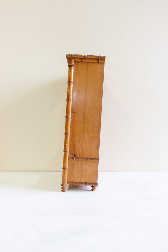turn of the century French salesman sample faux bamboo armoire