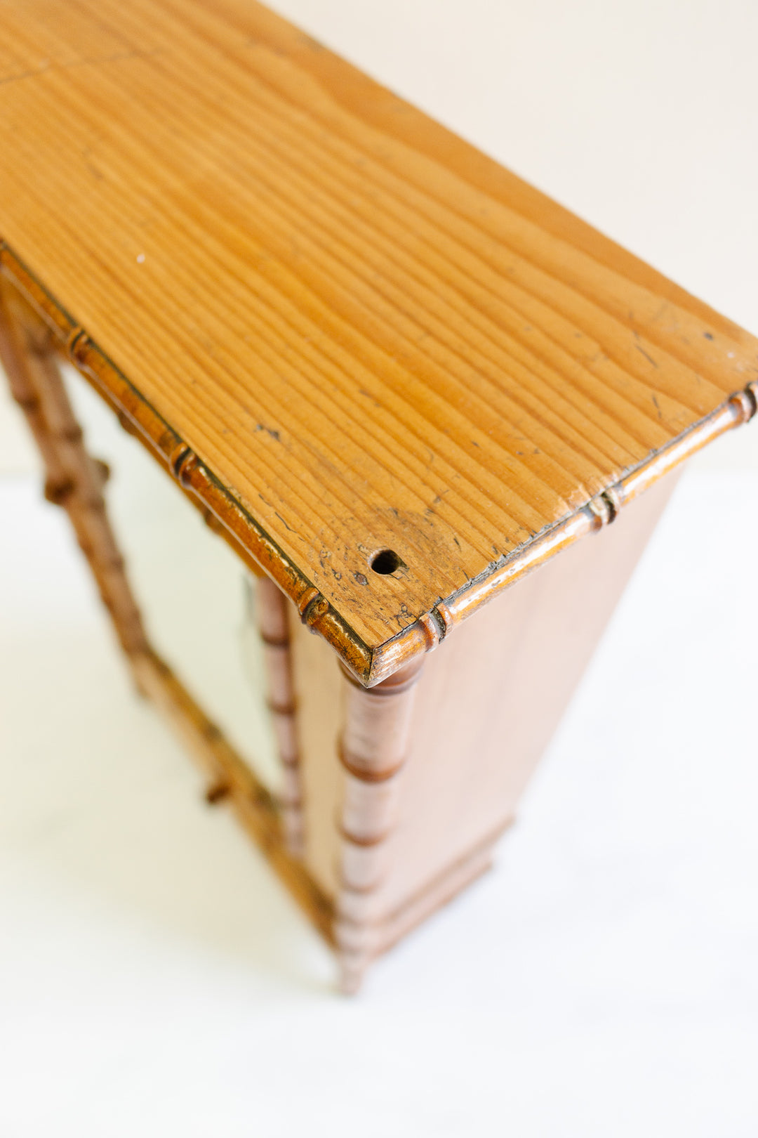 turn of the century French salesman sample faux bamboo armoire