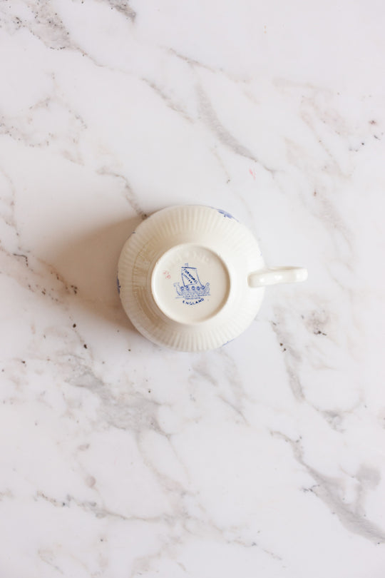 antique Furnivals England blue and white set