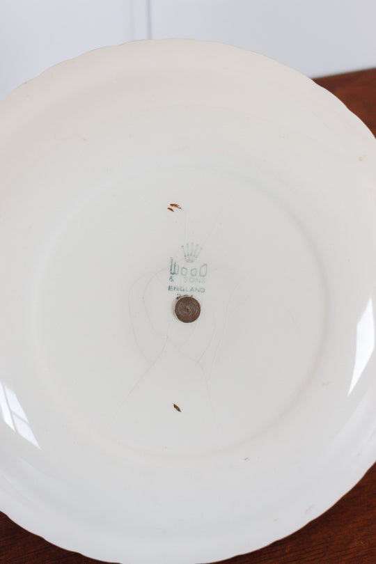 midcentury wood and sons cake plate
