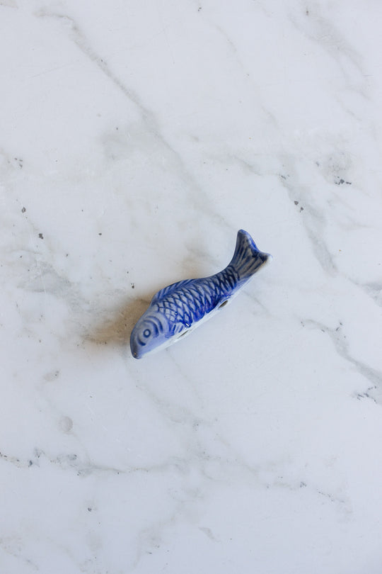 vintage french set of 6 "poissons" porte-couteaux