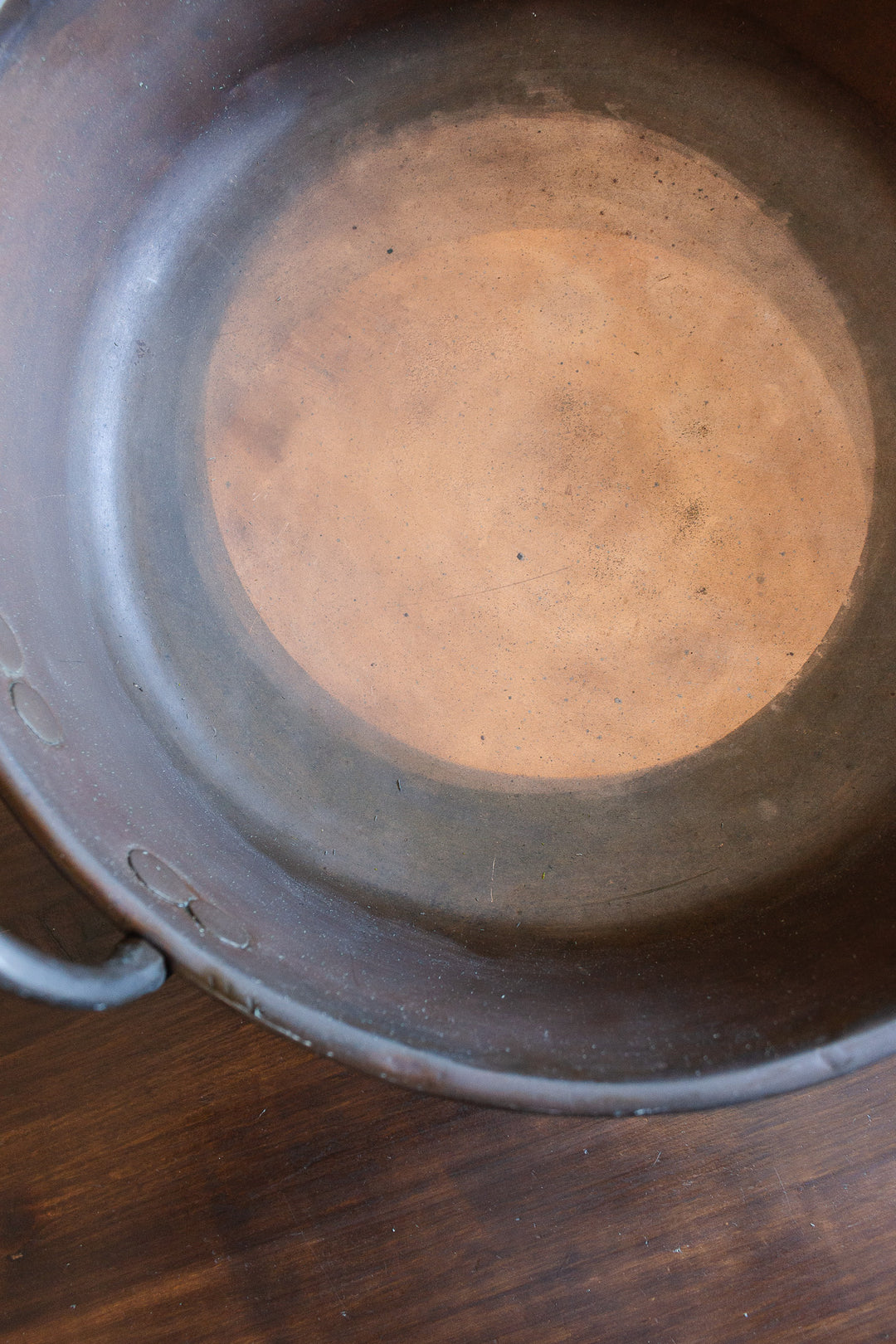 antique french large copper jam pot