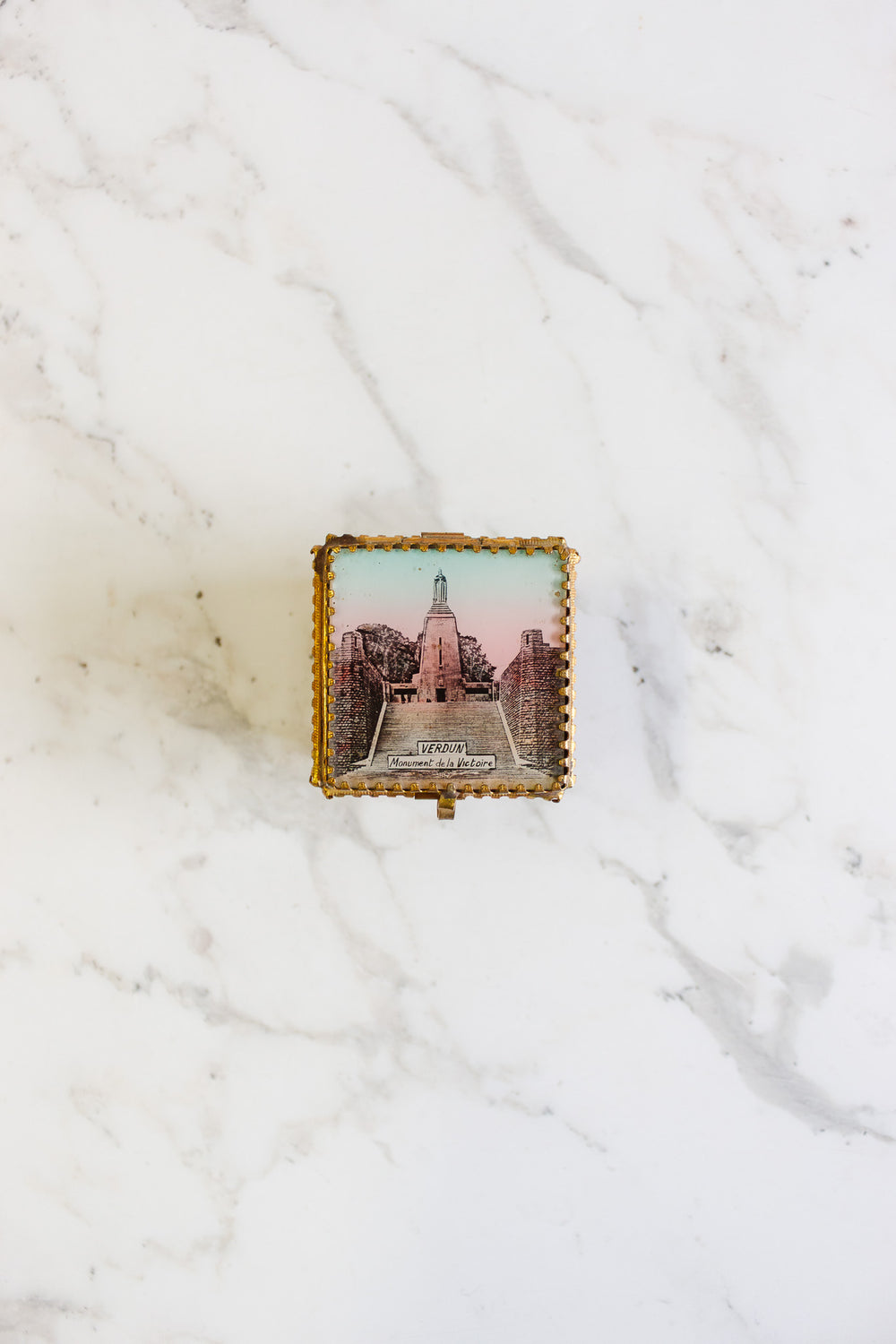 turn of the century french brass and ormolu souvenir bijoux casket