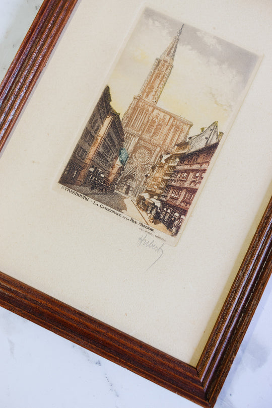 strasbourg, la cathèdrale et la rue mercière