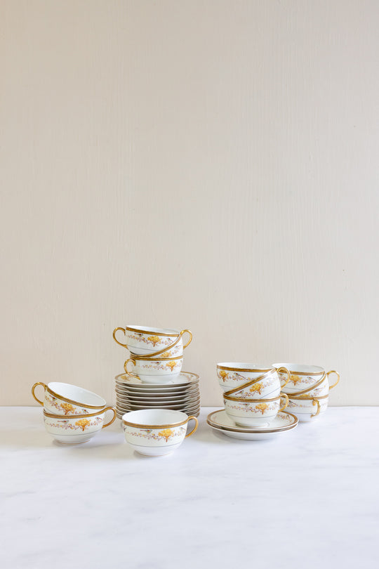 midcentury French limoges 91 piece dinnerware set